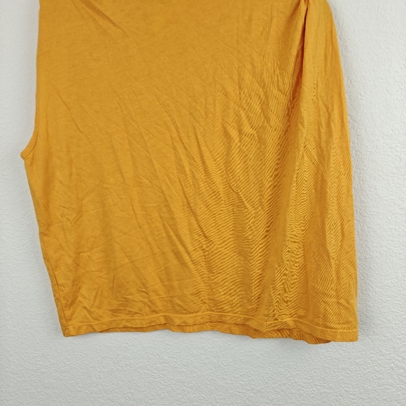 Monrow NWT One Shoulder Cotton T-shirt In Honeycomb Yellow Size Small - Picture 9 of 11